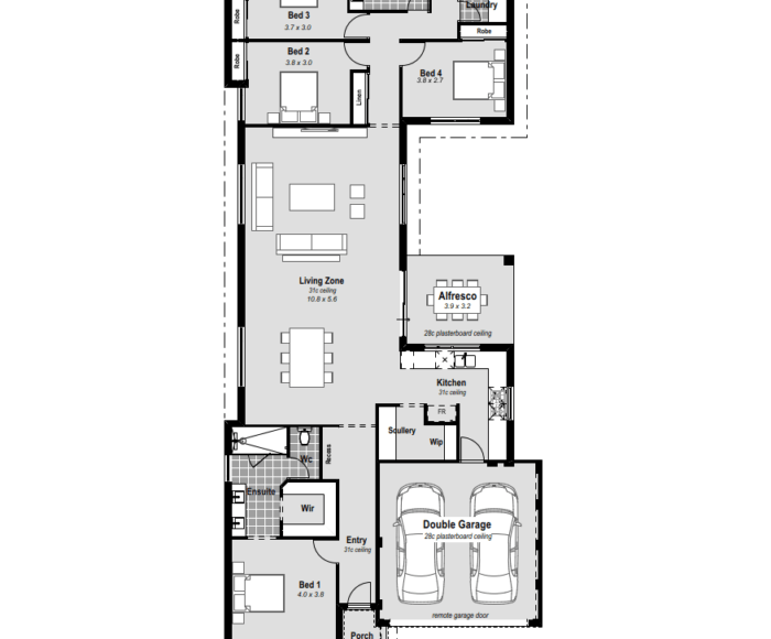 Discover The Avalon, a sophisticated 12.5m wide house design in Perth, meticulously crafted for modern living. Step into luxury with an AV room at the front, seamlessly leading to the master bedroom featuring a private ensuite with hobless showers and double vanities. A well-appointed study complements the layout, perfect for remote work. The chef's kitchen, adorned with stone benchtops, is a culinary haven. Enjoy the outdoors in the alfresco area. Located in Perth, this home boasts reverse cycle ducted air conditioning for year-round comfort. Elevate your lifestyle with The Avalon – redefining 12.5m house designs in Perth with style and functionality.