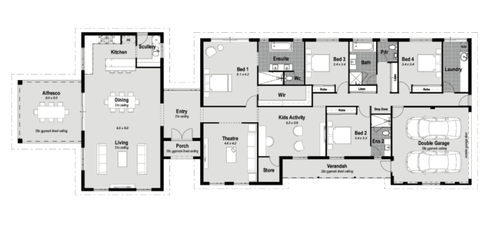 Explore the Fairbridge Studio, a 4-bedroom rural farmhouse in Perth, WA, with a spacious 364m² single-story layout. This home boasts 4 baths, a 2-car garage, and a seamless blend of living, dining, and kitchen spaces. Revel in the alfresco area for outdoor enjoyment and a dedicated kids' activity room for family fun. Immerse yourself in cinematic experiences in the home theatre with high ceilings, while the stone benchtops in the kitchen add a touch of elegance. Premium inclusions extend to resort-style ensuites with hobless showers, providing a luxurious daily retreat. Discover modern living in a meticulously designed single-story farmhouse that combines contemporary style with rural charm. The Fairbridge Studio offers a perfect blend of comfort and sophistication, creating a unique haven for your family.